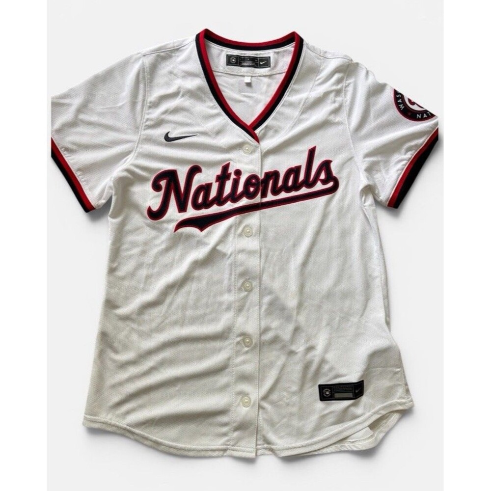 Nike Washington Nationals Youth Small Home White Jersey Small MLB 15 FARMER Nats - Picture 2 of 11
